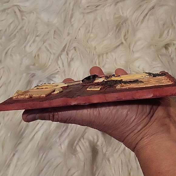 Signed C Winterle Olson bathtub bathroom resin wall art plaque 5.5" - Picture 11 of 16